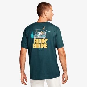 New Nike Men’s Teal Green Graphic 'Ridin' Birdie' Tee 4XL